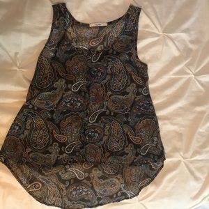 Papaya paisley tank